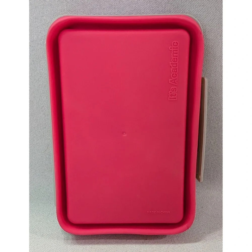 It's Academic Flexi Storage Expandable Pencil Box Pink New Collapsible 23121